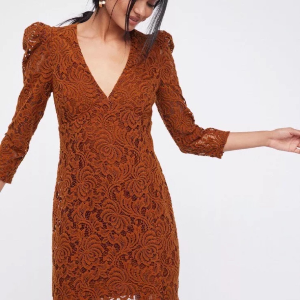 Free People Long Sleeve Lace Dress